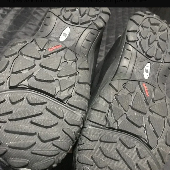 Salomon Black Waterproof Boots with White Accents - Picture 6 of 7